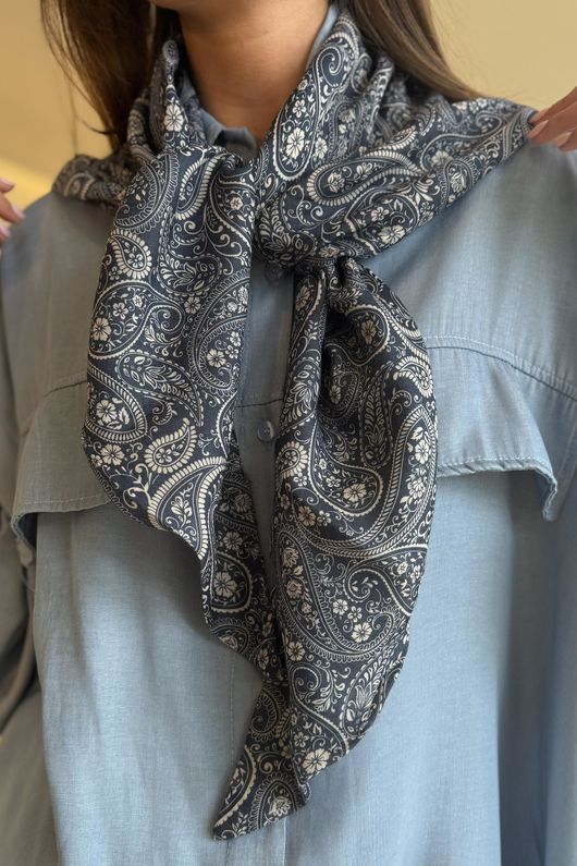 Paisley Park Triangle Neckerchief Denim & Stone **